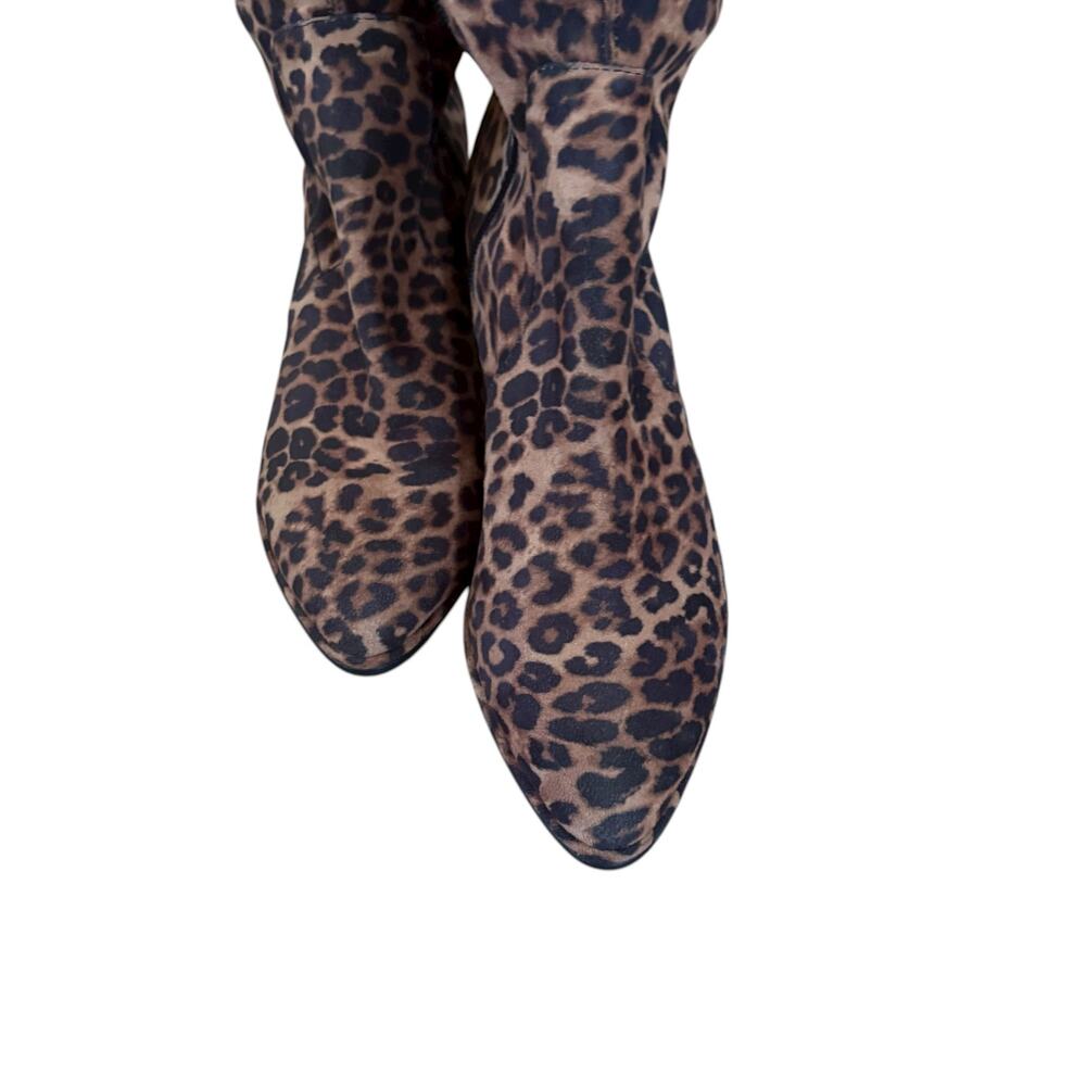 Marc Fisher (NWOT) Lully Leopard Over The Knee Block Heel Side Zip Boot sz 8 - Picture 4 of 13